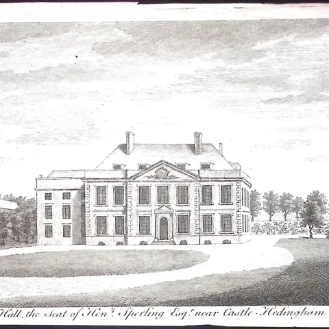 Essex Dynes Hall Scarce Georgian Copper Antique 1776 Engraving-130.