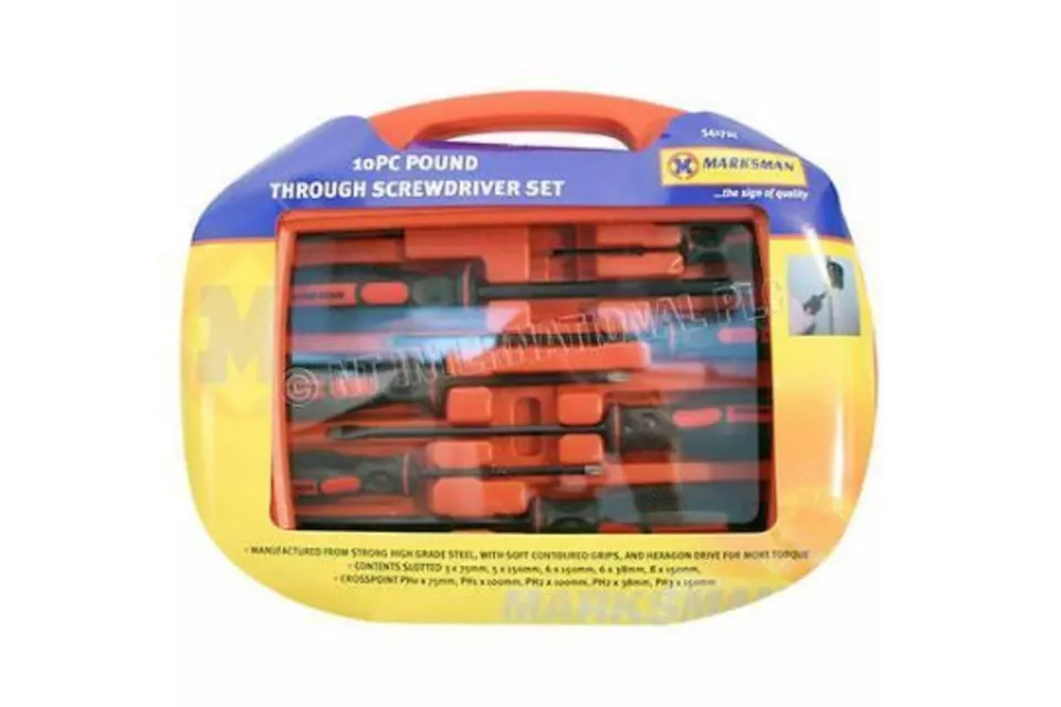 10 Piece Pound Through Screwdriver Set L1c