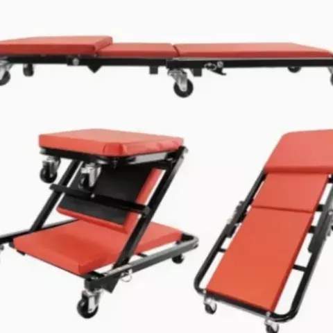 2-In-1 Rolling Mechanic’s Creeper & Stool – Comfort, Versatility, and Strength In One Tool!