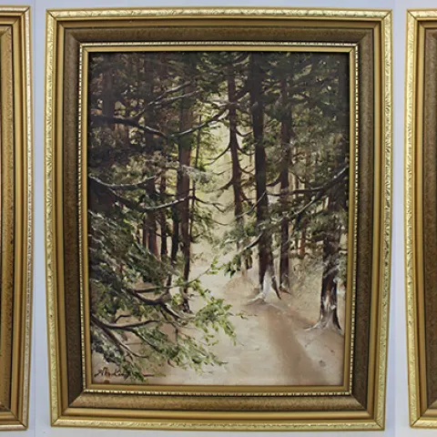 Set of 3 Alan King Landscapes Oil on Board