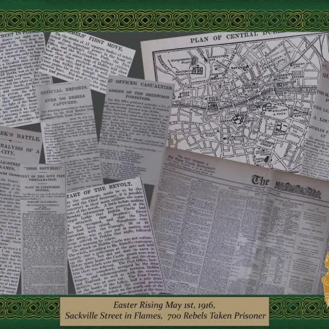 Easter Rising 1916 Rare Complete Newspaper False Reports Connolly Killed & Pearse Injured.