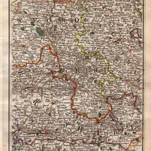 Reading Newbury Oxford Woodstock Wendover John Cary's Map of 1794.