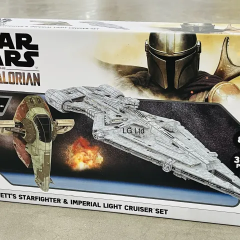 3D Model Puzzle Star Wars The Mandalorian, Boba Fett's Starfighter & Imperial Light Cruiser Set