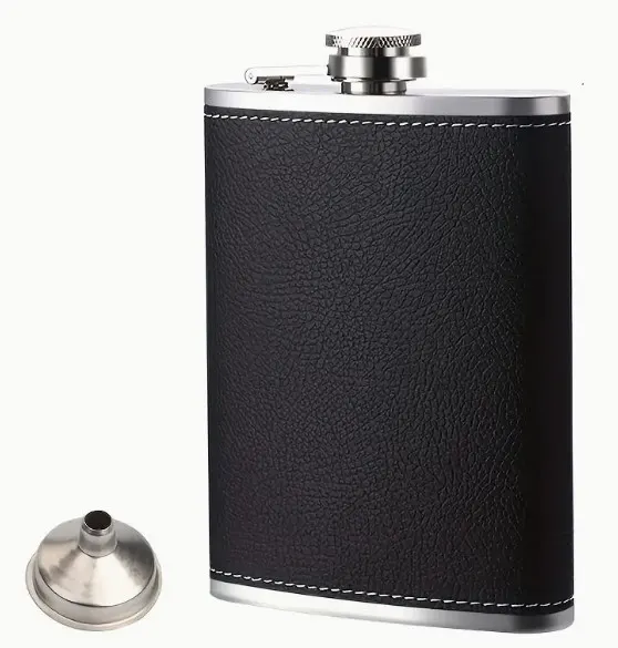 8oz Hip Flask, Stainless Steel Liquor Flask sku-2967