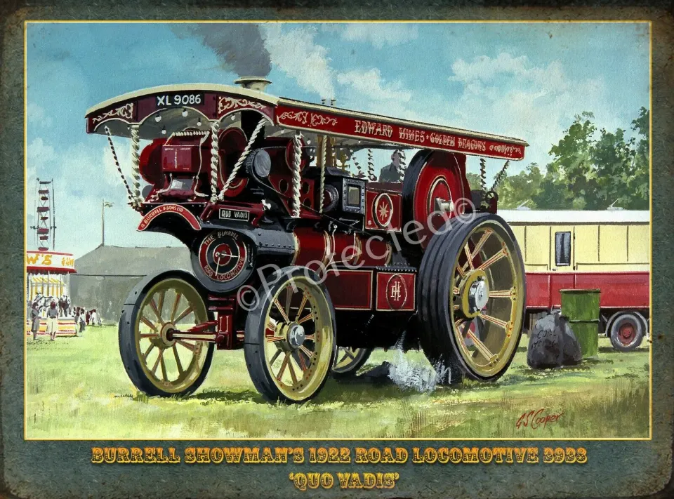 Burrell Showman's 3938 Locomotive "Quo Vadis" Metal Wall Art