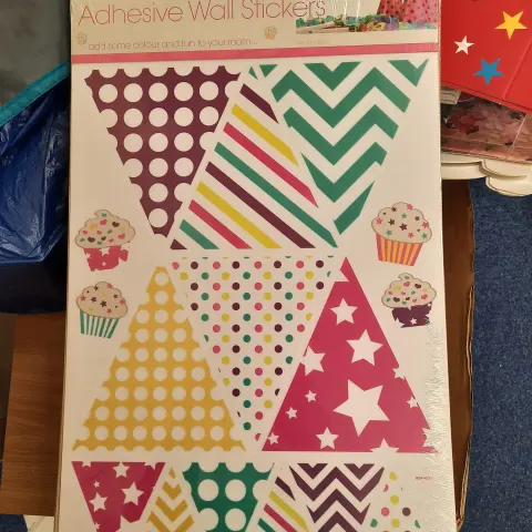 Bunting, wall stickers,I Pad flexicase covers, bucket list plaqus x 5 plus more
