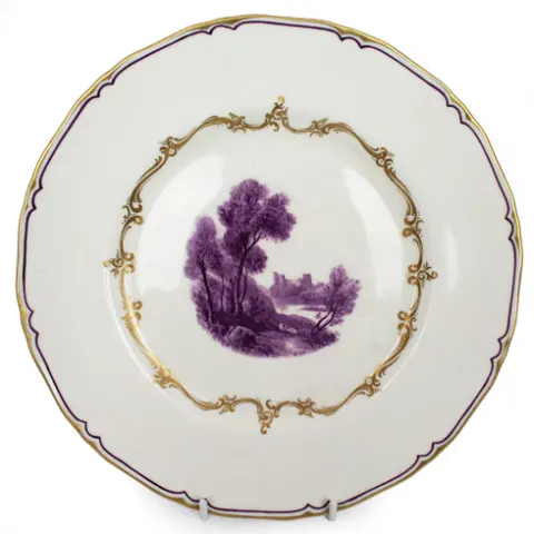 Royal Worcester The Chamberlain Cabinet Plate 1950