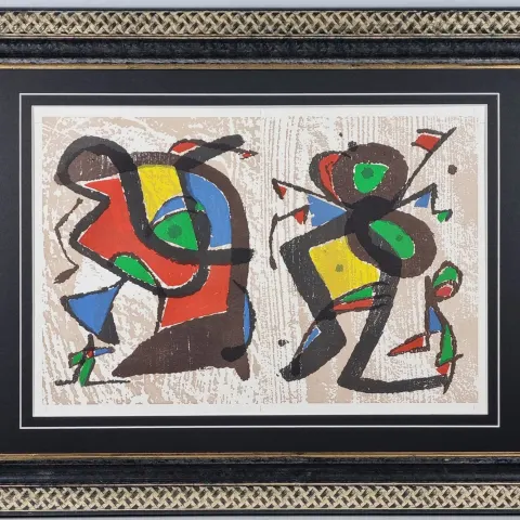 Joan Miro (Spanish-1893-1983) Rare Uncut Proof Print.