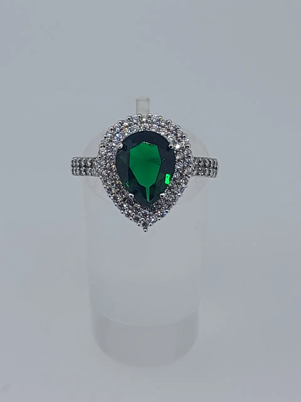 Silver Dress Ring Set With CZ Stones