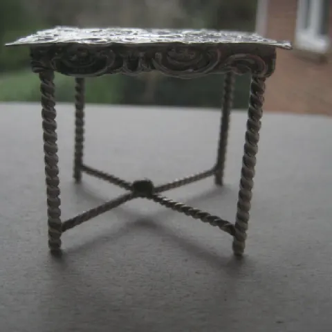 Antique Dutch Silver Miniature Table
