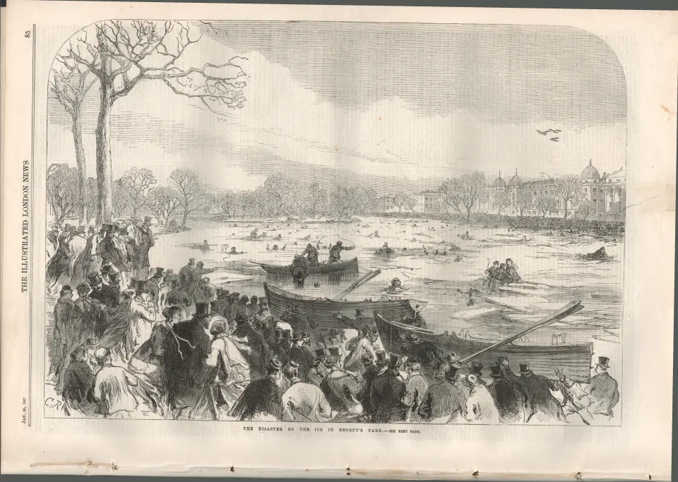 Regent Park  London Ice Skating Disaster 40 People Dead 1867