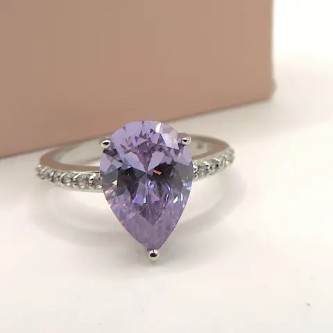 Sterling Silver Lavender Gemstone Ring New With Gift Box