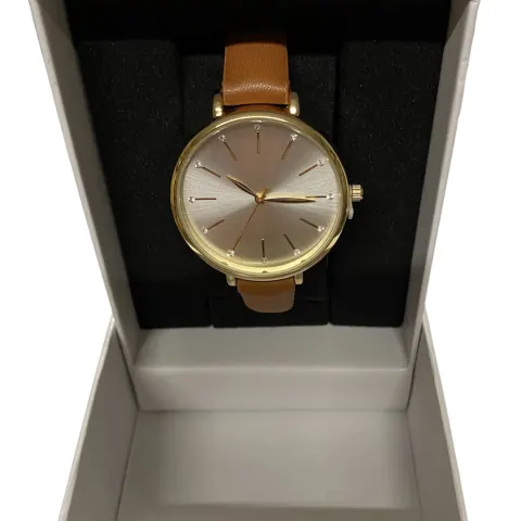 Unisex Quartz Wrist Watch (Brown Strap)