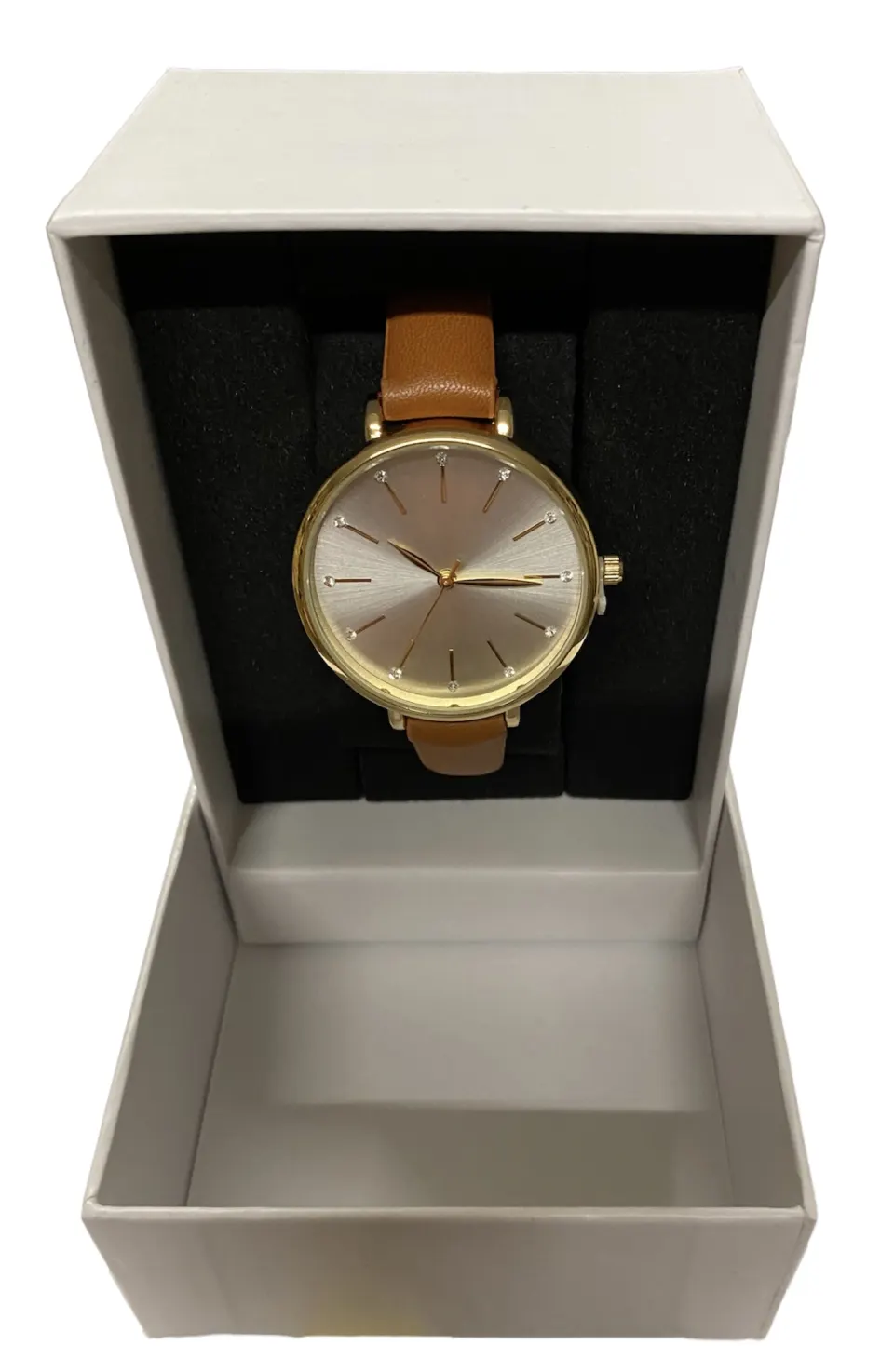 Unisex Quartz Wrist Watch (Brown Strap)