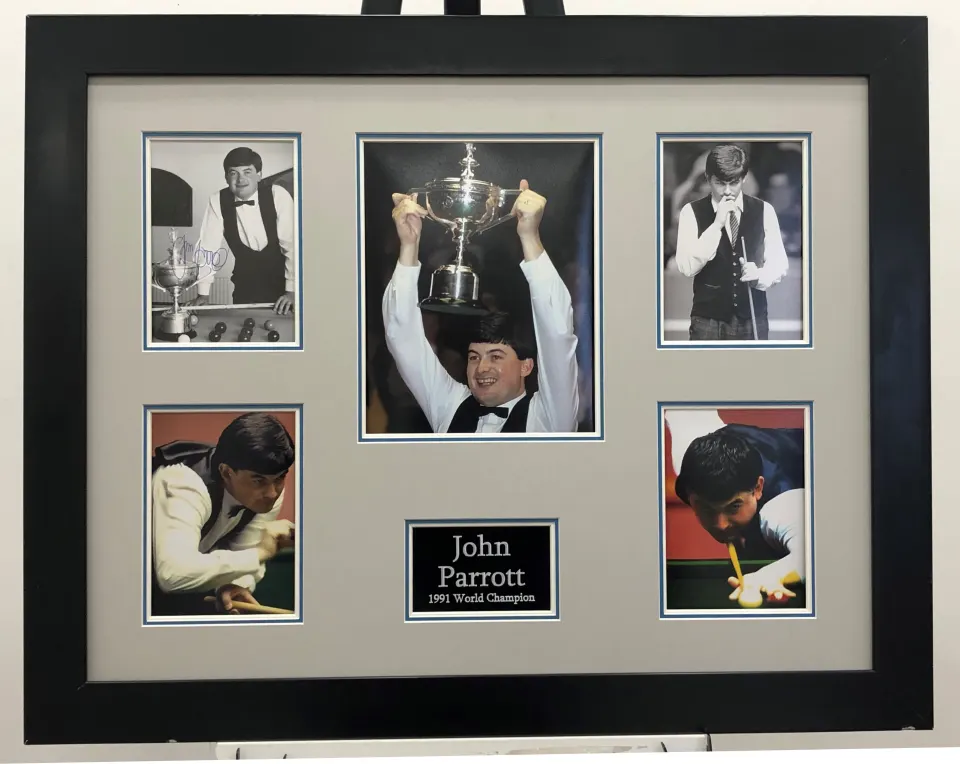 JOHN PARROTT framed original signature presentation.