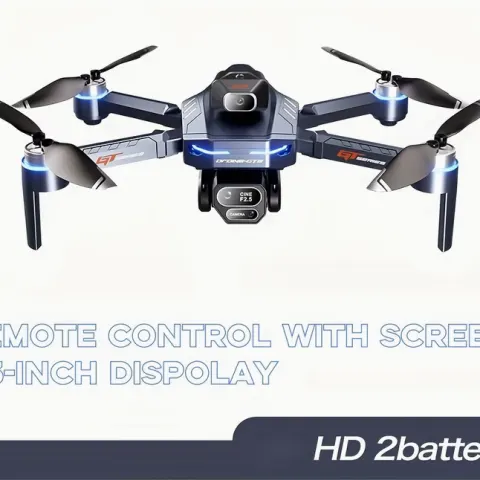 Dual Camera Drone With Display Remote – 40-Min Flight, Brushless Motors, Optical Flow Stabilization