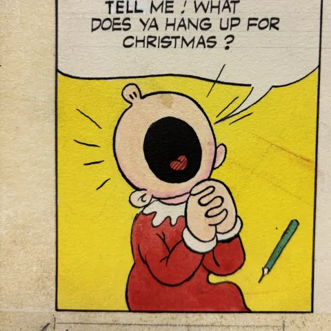 Original Popeye Artwork For 1970's TV Comic Free Post In UK