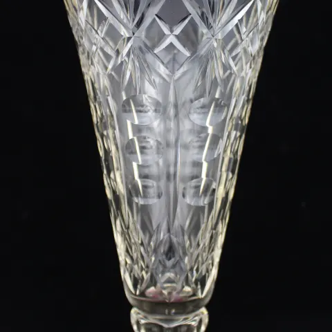 Edwardian Cut Glass Lead Crystal Vase