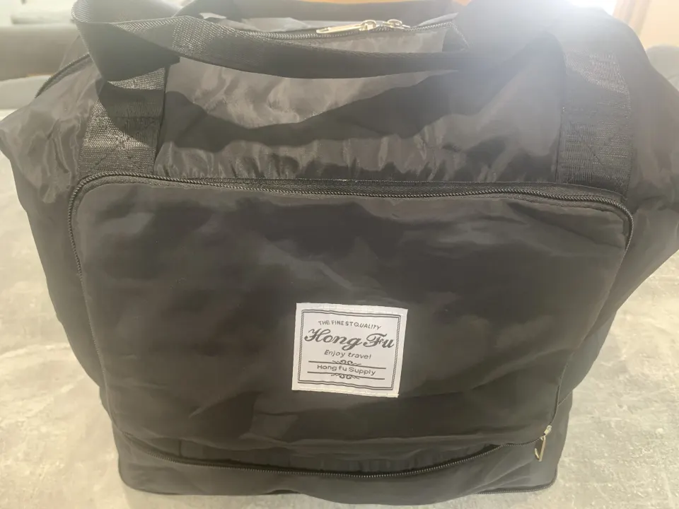 Hung Fu Black Large Capacity Folding Travel Bag