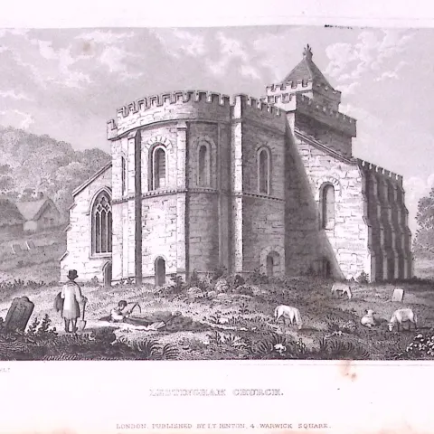 Lestingham Church Yorkshire 198 Years-Old Thomas Allen Antique Steel Engraving-14