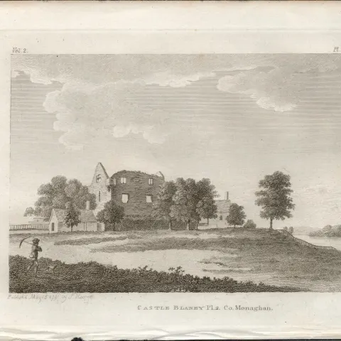 Blaney Castle Co Monaghan Rare 1791 Francis Grose Antique Print.