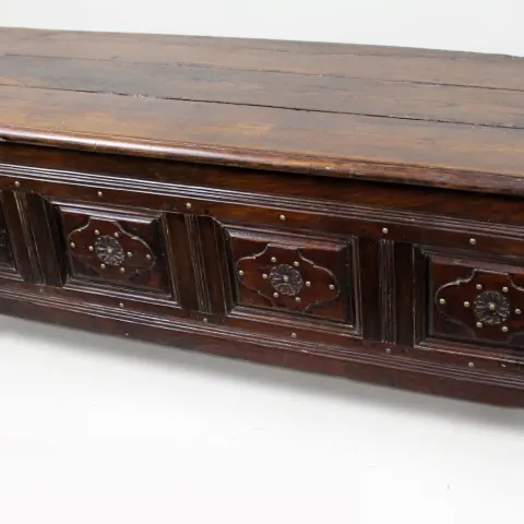 Antique 18th Century French Provincial Oak Coffer Chest