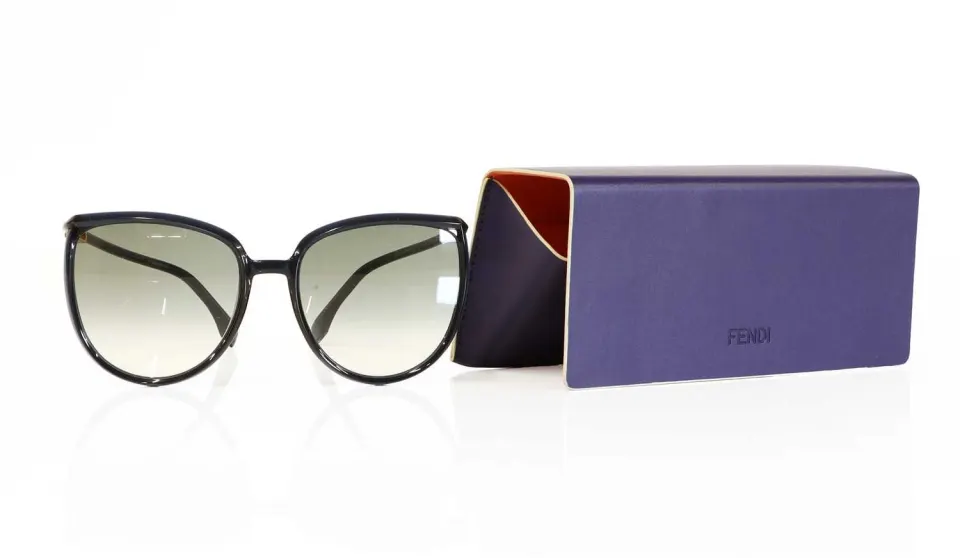 Fendi Dark Blue/ Grey Framed Sunglasses FF 0432/ G/ S With Case & Certificate New