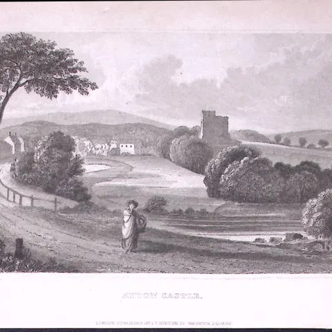 Ayton Castle Yorkshire 198 Years-Old Thomas Allen Antique Steel Engraving-16