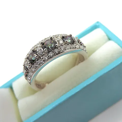Sterling Silver Rainbow Topaz Gemstone Ring New With Gift Box