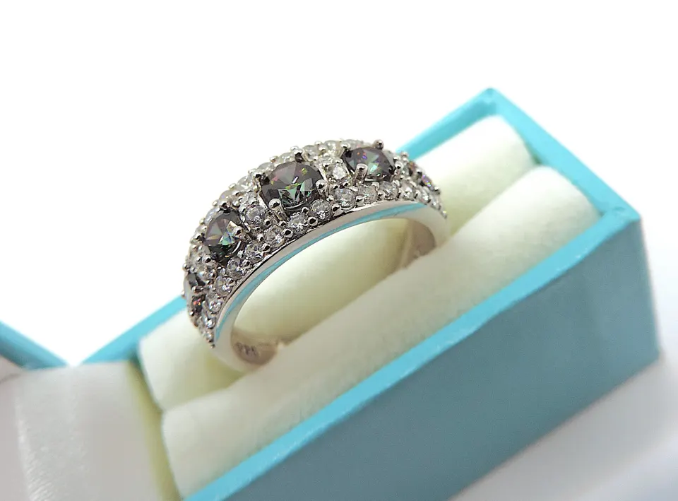Sterling Silver Rainbow Topaz Gemstone Ring New With Gift Box