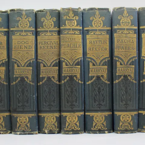 Set of Eleven Volumes – Works of Captain Frederick Marryat – Routledge Edition, Late 19th Century