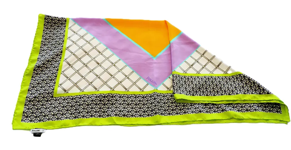 Pollini Italy Silk Scarf New Unworn