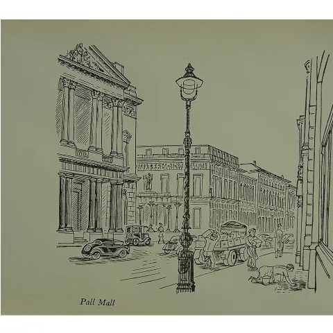 Edward Bawden Original Lithograph - London Pall Mall