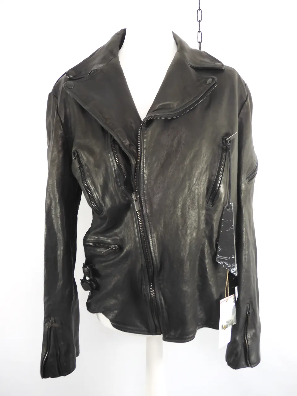 MJB Marc Jaques Burton Classic Biker Jacket, Size 56 (XXXL). Online Price £1150