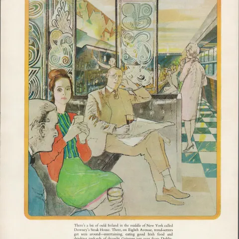 Original Guinness 1967 Print New York 8th Avenue G.E.4381.AThis Print Is Over 60 Years Old And Is
