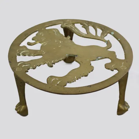 Vintage Brass Fire Trivet