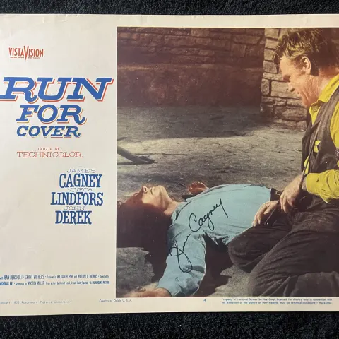 James Cagney Signed Cinema Lobby Card