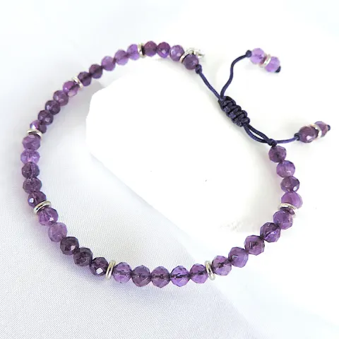 Lola Rose London Amethyst Quartz Gemstone Bracelet - New