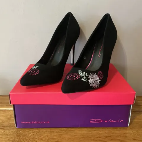 Dolcis “Tanya” High Heel Court Shoes, Size 6, Black - New RRP £34.99