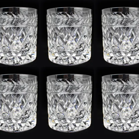 Set of 6 Stuart Cheltenham Cut Glass SmallTumblers
