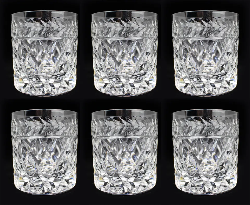 Set of 6 Stuart Cheltenham Cut Glass SmallTumblers