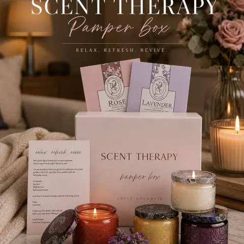 Brand New Scent Therapy Pamper Box Gift Set | Luxury Candle & Fragrance Collection