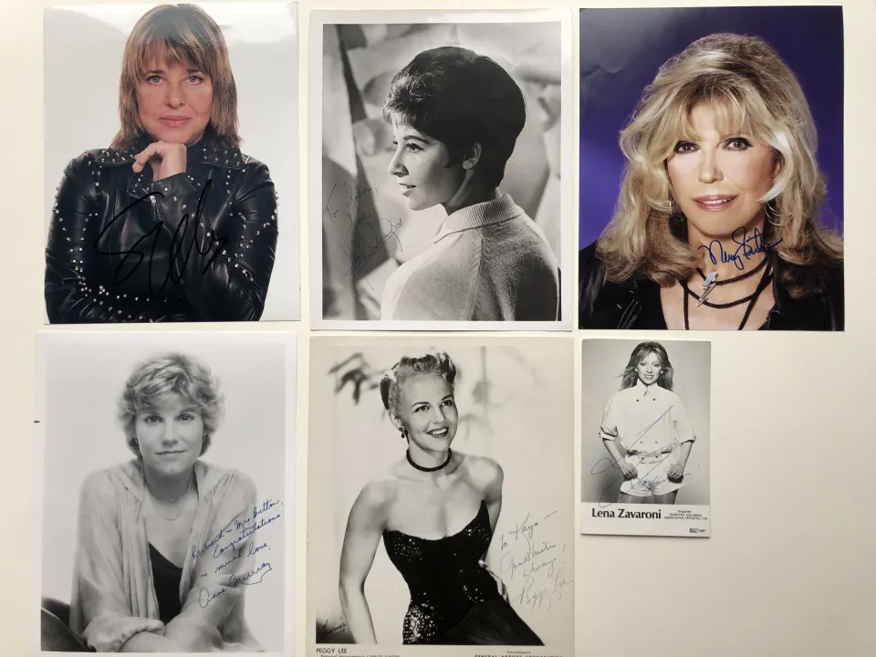 Lena Zavaroni, Anne Murray, Peggy Lee, Helen Shapiro, Nancy Sinatra & more signed photos & postcards
