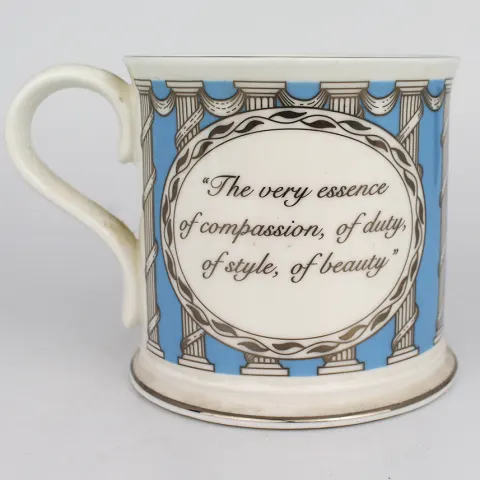 Althorp Porcelain Tankard Quotation Charles 9th Earl Spencer
