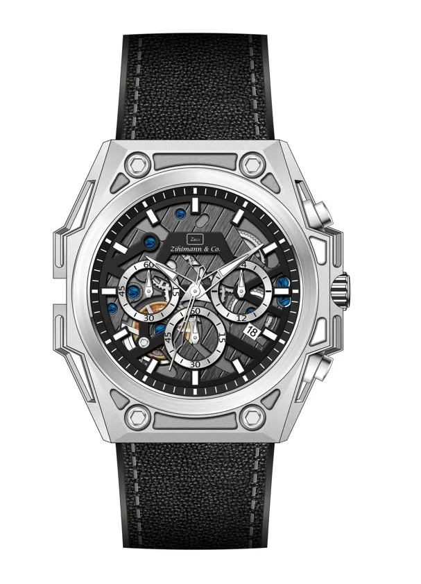 MENS ZIHLMANN & CO CHRONOGRAPH WATCH ZC100 - FREE UK POSTAGE