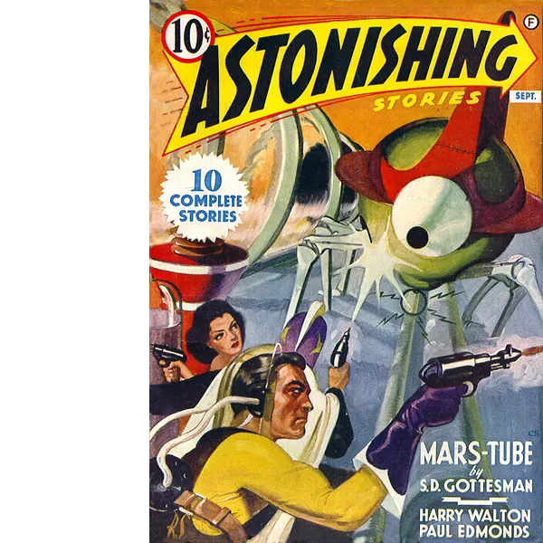1940’s/50’s Sci-Fi Iconic Comic Cover Large Metal Wall Art-1