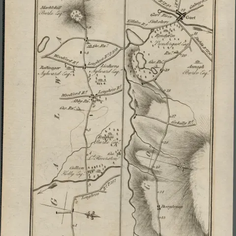 Taylor & Skinner 1777 Ireland Map Co Galway Co Clare Village and Towns & Areas.