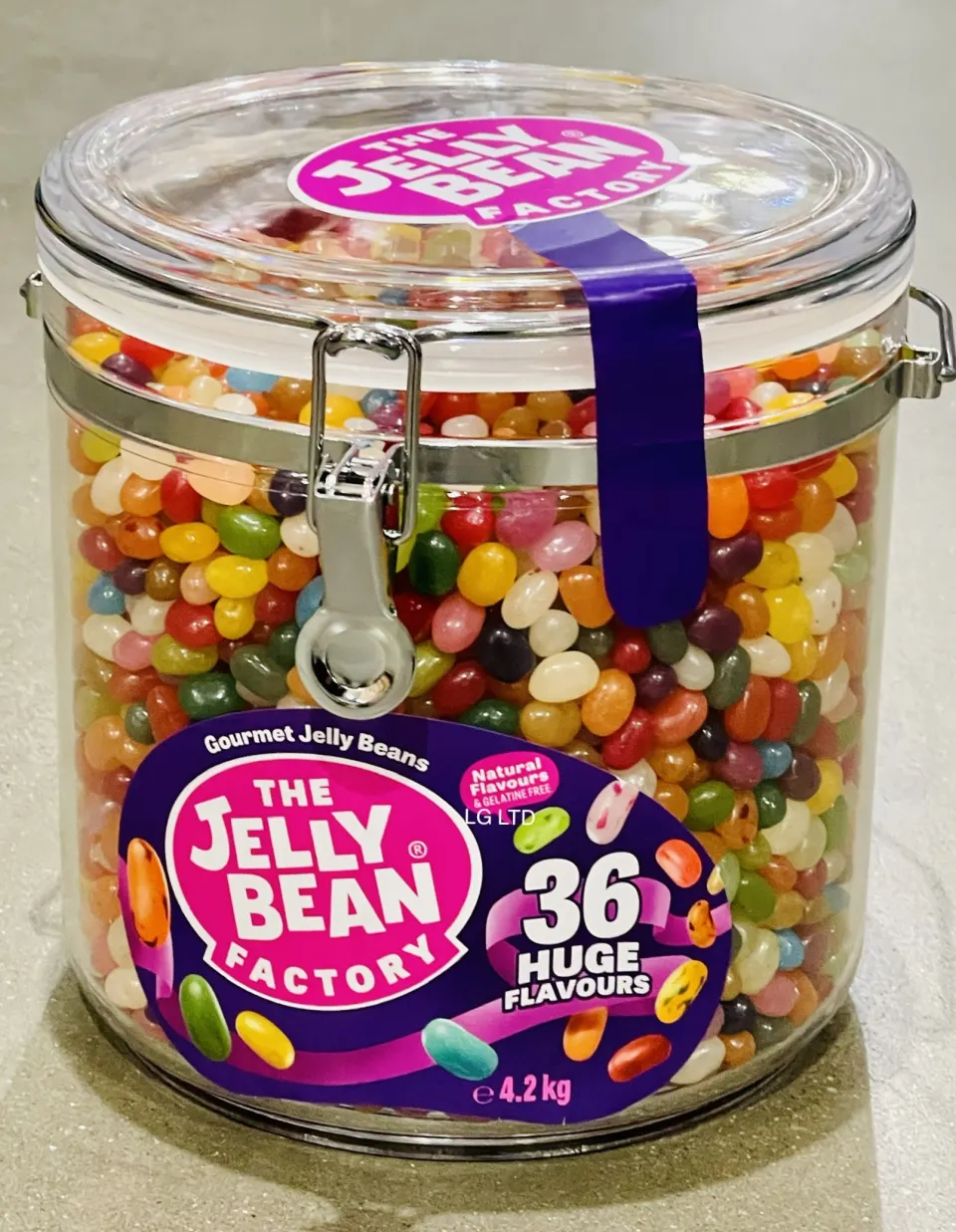 The Jelly Bean Factory 4.2 kg Monster Jar Jelly Beans 36 Flavours. BBE Sept 25 New Sealed Tub