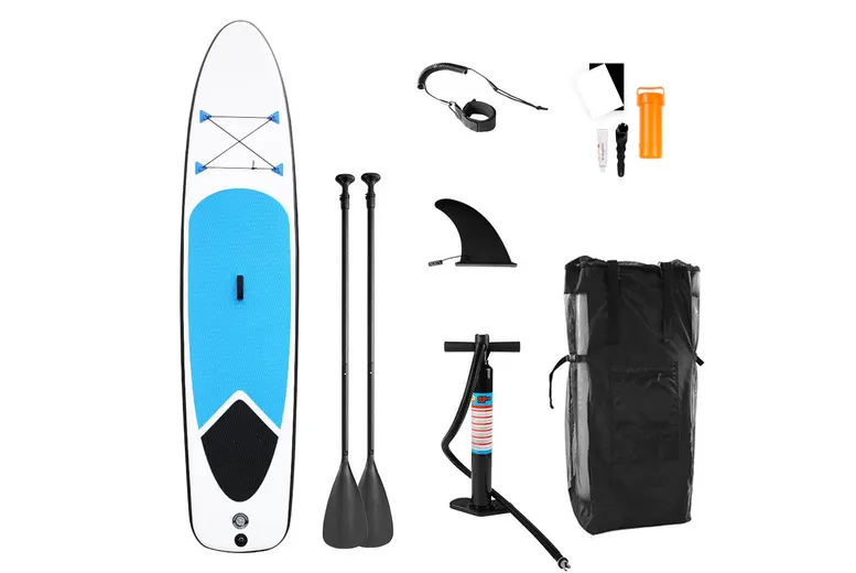 Large 2-Person Inflatable Paddle Board w/ Accessories - Blue