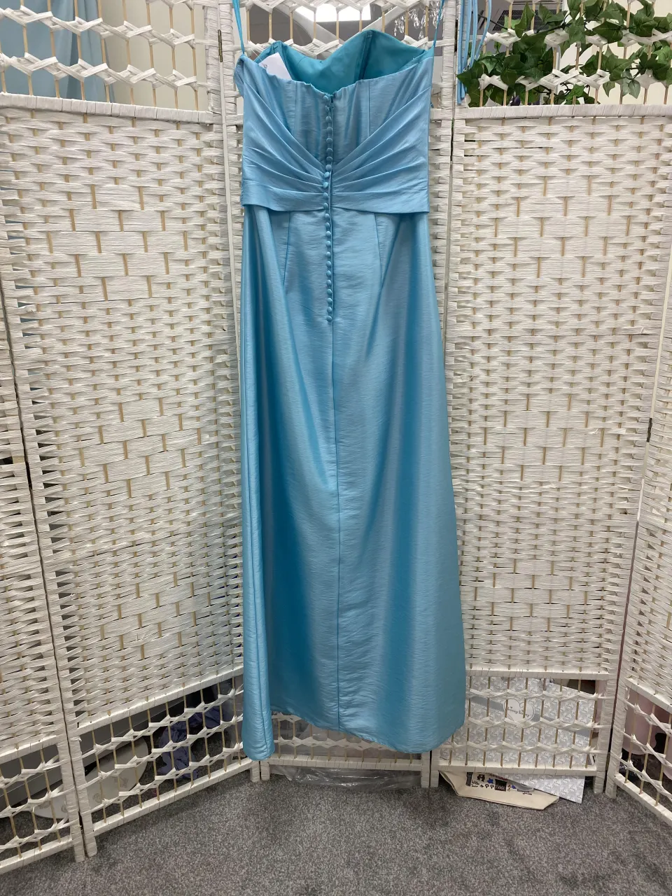 Romantica Bridals dress blue taffeta size 12 "Dixie"